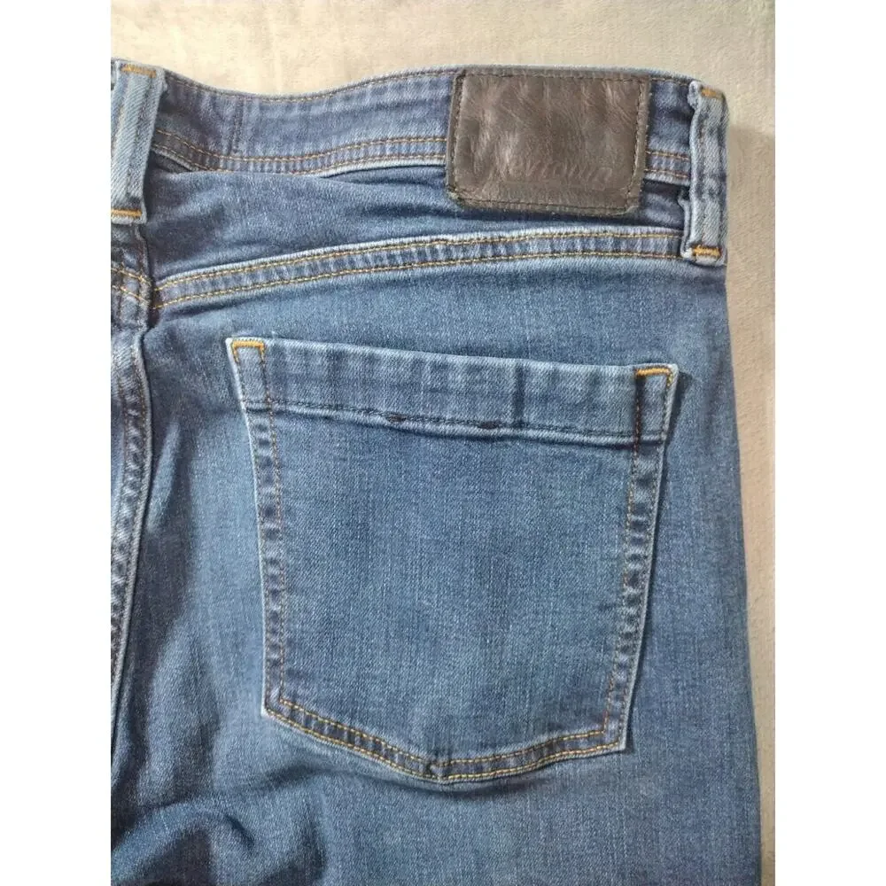 Revtown Sharp Jeans Mens 35x32 Dark Wash Slim Straight Normcore Casual Preppy